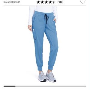 Greys Anatomy Ciel Blue Jogger Scrub Set (SMALL)